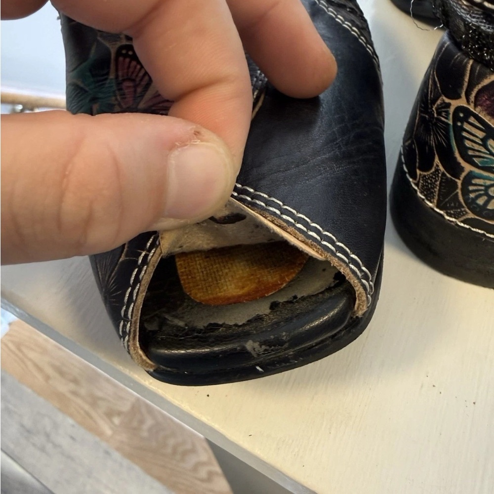 L’Artiste Colorful Floral Leather Mules - Picture 7 of 10